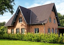 cegła klinkierowa, klinkier, klinkier na elewacji, elewacja, dom z klinkieru