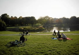 09.08.2015 Warszawa . Park Pole Mokotowskie . Fot. Franciszek Mazur / Agencja Gazeta SLOWA KLUCZOWE: jesien spacer wypoczynek relaks zielen /FR/