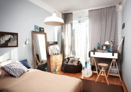 21.11.2013 WARSZAWA SESJA WNETRZE , METAMORFOZA PO ZMIANCH NA ZDJECIU WNETRZE PRACOWNIA STYLIZACJA AGNIESZKA ZABRODZKA DLA CZASOPISMA CZTERY KATY FOT. ARKADIUSZ SCICHOCKI / AGENCJA GAZETA SLOWA KLUCZOWE: POKOJ PRACOWNIA SYPIELNIA