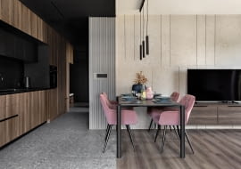 Stonowana elegancja w sercu Katowic - aranżacja mieszkania