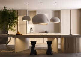 1 miejsce – Joanna Mórawska, Geometria Studio, wzór: Noble Arco (wyspa kuchenna, blat, backsplash, okap, sufit)