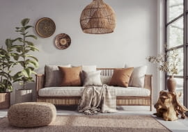 Meble i dodatki do aranżacji wnętrz wykonane z bambusa