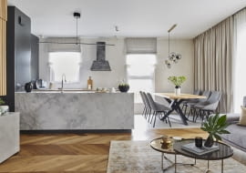 Wdzięczny balans – mieszkanie w warszawskim Ursusie