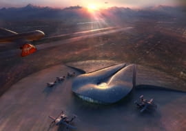 Space Port America autorstwa Foster and Partners