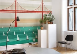 Wielkie miasta nie tylko nigdy nie śpią, ale też nie dają o sobie zapomnieć. W zaciszu domowym co krok odnajdujemy miejskie tropy. <BR /> WZORNICTWO. Tapeta winylowa Square Space 480 zł/m kw.