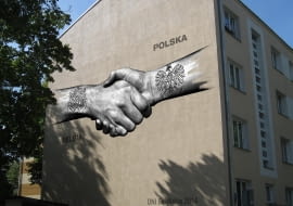 Mural na Dni Belgijskie w Warszawie