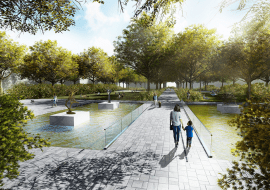 I miejsce w konkursie Patchwork Łódź. Proj. Kamil Bryłka i Maciej Białas