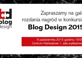 Zaproszenie na galę Blog Design 2015