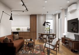 63-metrowe mieszkanie inspirowane stylem mid-century