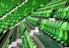 Krzesła Abacus na stadionie w Budapeszcie