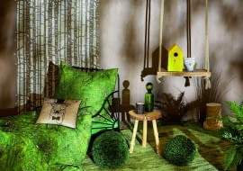 12.05.2016 Warszawa . Wnetrza , Kolor i Wzor , temat LAS , PLAZA , OGROD , sesja dla magazynu Cztery Katy , stylizacja Joanna Plachecka .Fot. Michal Mutor