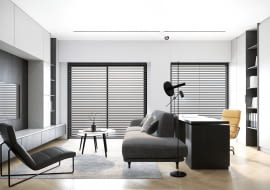 Minimalistyczne mieszkanie w czerni i bieli