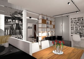 styl nowoczesny, aranżacje wnętrz, projekty, projektowanie wnętrz, prezentacje mieszkań