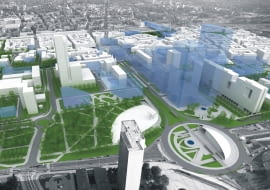 Projekt na centrum Katowic projektu Tomasza Koniora