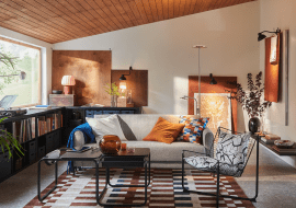 MARKBLÅMME Dywan z krótkim włosiem, wielobarwny/kratka, 160x230 cm