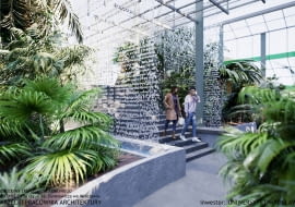 Wizualizacja koncepcji odbudowy palmiarni UWr autor Maciej Marzecki Pracownia Architektury 3