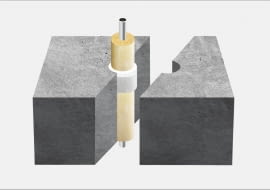 Zabezpieczony przepust instalacyjny z rurą stalową