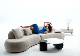 MILOO HOME Sofa Bubbly 3-osobowa bez podłokietników