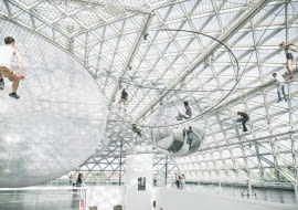 Instalacja "In Orbit", autor: Tomás Saraceno.