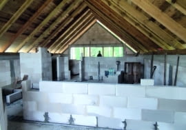 dziennik budowy zmiana wysokości ścian kolankowych ściany kolankowe budowa domu wysokość pomieszczeń na poddaszu poddasze użytkowe