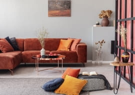 Narożniki welurowe - eleganckie meble wypoczynkowe w salonie