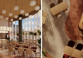 Food hall w Centrum Handlowym Witawa w Gdyni. Proj. Biuro Kreacja