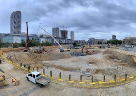 Budowa Muzeum Sztuki Nowoczesnej w Warszawie.