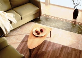 listwy podłogowe,podłoga,wykończenie podłogi WNETRZE - PODLOGA POLACZENIE ROZNYCH POSADZEK PUBLIKACJA LADNY DOM NR 6 (68) - 6.2004