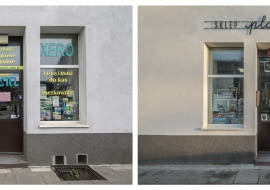 Projekt szyldu: Marta Przeciszewska. Projekt realizowany przez Miasto Stołeczne Warszawa we współpracy ze Stowarzyszeniem Traffic Design.