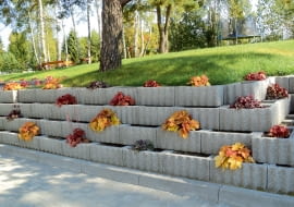 element ogrodzenia RELUFLOR, wymiary 60 × 40 × 25 cm, szary, cena 20,70 zł/szt. (netto), KAMAL