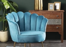 Fotel DEKORIA Sally Velvet, turkusowy, 94x77x83 cm, 1030,00 zł