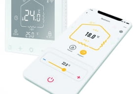 Regulator temperatury w kolorze białym