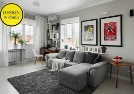 Małe mieszkanie w Moskwie; proj. Maxim Tikhonov z m2project.