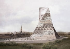 Wieża Książek - biblioteka na warszawskim Mokotowie. Proj. Just Open Architekcture