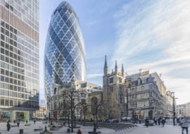 30 St Mary Axe w Londynie. Proj. Foster & Partners