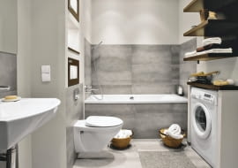 WNETRZA , LAZIENKA STYLIZACJA KAMILA MAKARUK FOT. MONIKA LEWANDOWSKA / PHOTOTAPETA PUBLIKACJA CZTERY KATY NR 2 (232) - 2 2011