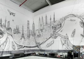 Kuchenny mural, aut. Deck Two