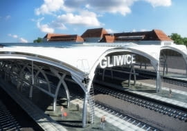 Dworzec kolejowy w Gliwicach - wizualizacja