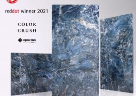 opoczno red dot design award 2021 kolekcja color crush płytki podłogowe płytki ceramiczne aranżacja łazienki