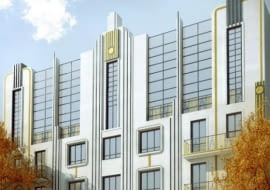 Wizualizacja elewacji frontowej Art D'eco House