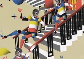 Fragment plakatu Duch Bauhausu