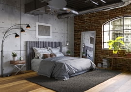 Sypialnia industrialna