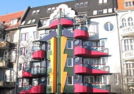 Kamienica na Wybrzeżu Wyspiańskiego 36, Wrocław, proj. Wojciech Jarząbek, 1996