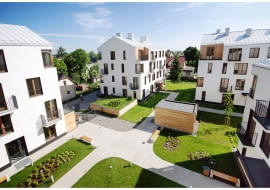 Fasada Roku 2014 - kategoria budynek wielorodzinny nowy - I nagroda: Osiedle nad Stawem w Krakowie, projekt: Biuro Architektury Stosowanej