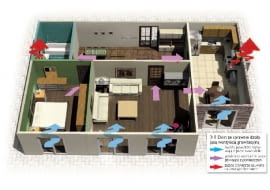 Wielkość strumienia nawiewnego powietrza nie powinna być mniejsza niż 20m3 w ciągu doby na każdego mieszkańca