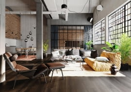 Elementy konstrukcyjne w aranżacji salonu