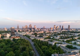 Warszawa - widok na centrum miasta