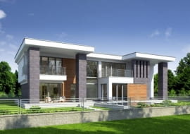 Projekt na zamówienie. Widok od ogrodu