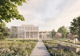 Olsztyński Teatr Lalek - widok od strony wejścia. Proj. plus3-archtekci