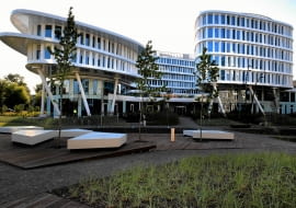 03.07.2013 Warszawa . Kompleks biurowo hotelowy Business Garden polozony na rogu ul. 1 Sierpnia i Zwirki i Wigury . Fot. Jacek Marczewski / Agencja Gazeta SLOWA KLUCZOWE: architektura budynek biura /FR/